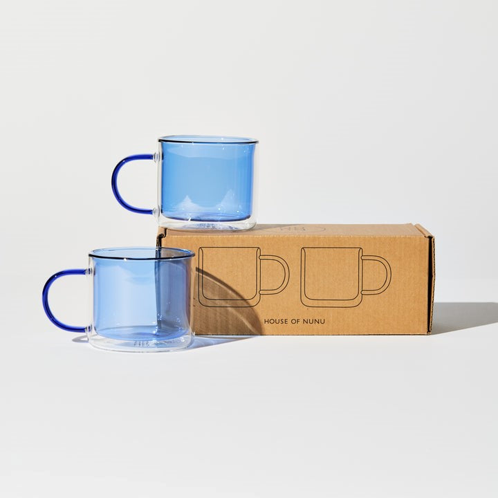 HOUSE OF NUNU DOUBLE TROUBLE CUP SET IN BLUE