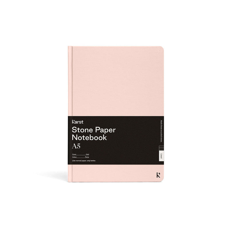 KARST - HARD COVER NOTEBOOK - RULED - A5 - PEONY