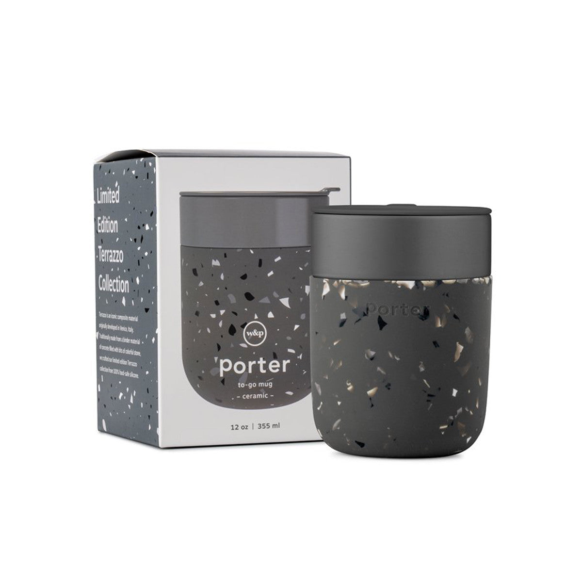 Porter Ceramic Mug Terrazzo 355ml - Charcoal