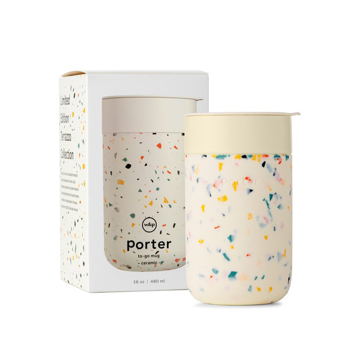 Porter Ceramic Mug Terrazzo 480ml - Cream