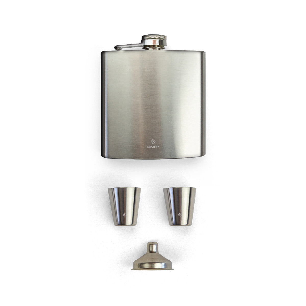 Society Paris Barware Flask And Shotglass Set