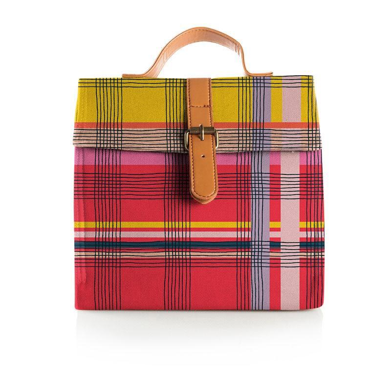 The Somewhere Co Paint It Plaid Lunch Satchel