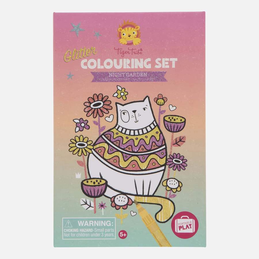 Tiger Tribe Glitter Colouring Set - Night Garden