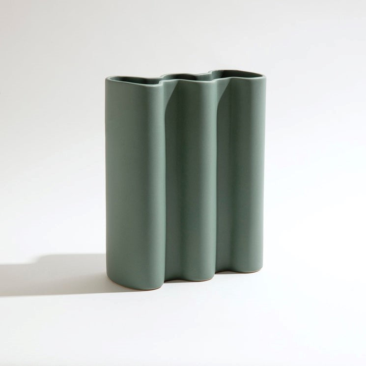 Ben David By Kas Wave Ceramic Vase - Jade
