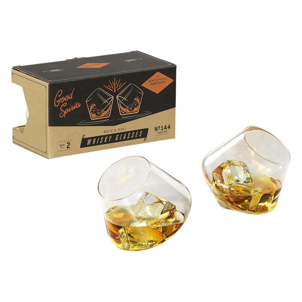 Gentlemen&#39;s Hardware Rocking Whiskey Glasses Gift Set